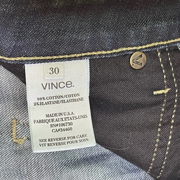 Vince Dark Wash Distressed Stretch Skinny Jeans Adelaide Blue Denim Women’s 30 - Picture 5 of 7